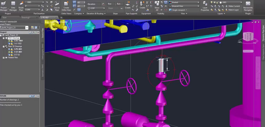 El conjunto de herramientas AutoCAD Plant 3D es parte de AutoCAD 2019, que incluye acceso a conjuntos de herramientas especializadas 